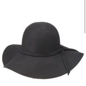 NWOT black floppy hat bow design Charlotte Russe